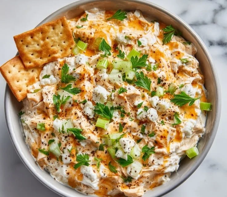 Delicious Buffalo Chicken Salad with Cottage Cheese, vibrant colors and fresh ingredients