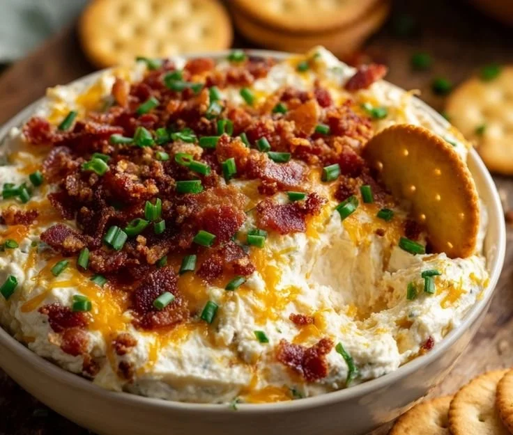 Delicious Crack Dip served in a bowl at a party gathering