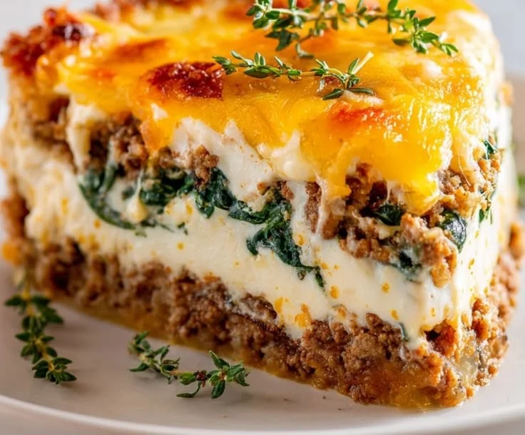 High protein ground turkey casserole served in a cozy dinner setting