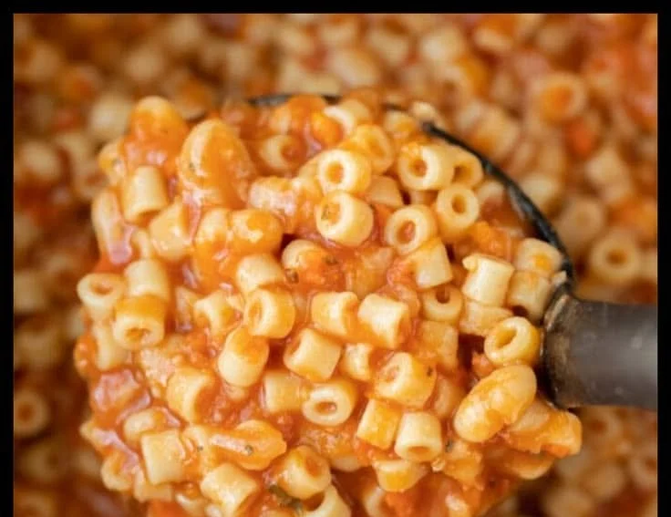 Bowl of classic Italian Pasta Fagioli soup with beans and pasta